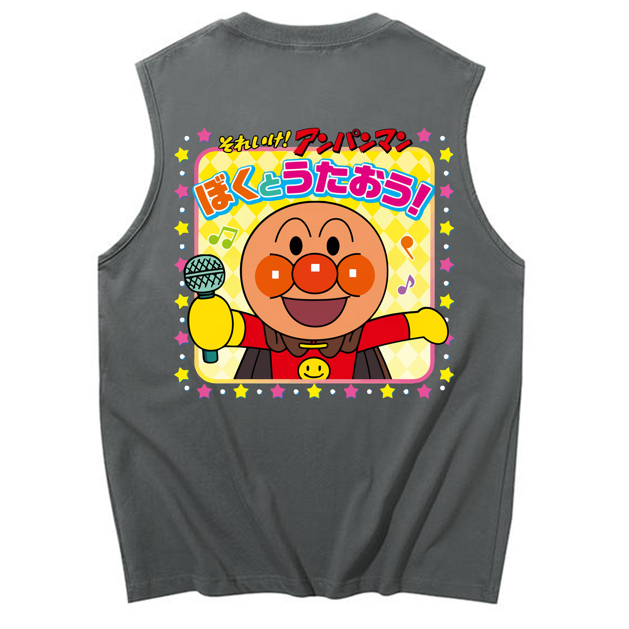 （画像用） アンパンマン Anpanman コットン100％タンクトップ（背面プリント）